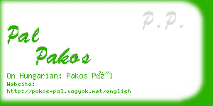 pal pakos business card